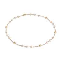 Africa Yellow Gold and Pearl Necklace