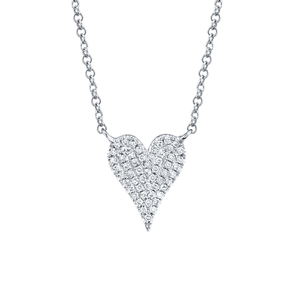 Kate Gold and Diamond Pavé Heart Pendant