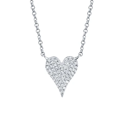 Kate Gold and Diamond Pavé Heart Pendant