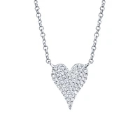 Kate Gold and Diamond Pavé Heart Pendant