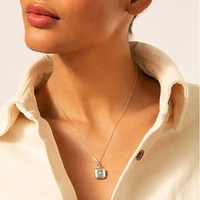 Slim Lockets Viv Silver and White Sapphire Pendant