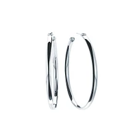 Large Silver Hoop Earrings