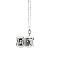 Slim Lockets Viv Silver and White Sapphire Pendant