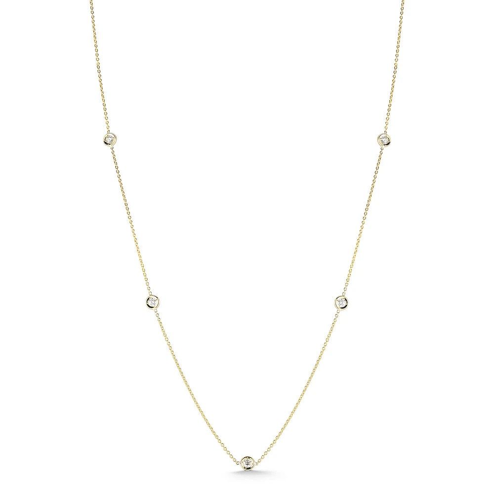 Diamonds by the Inch Gold -Row Station Diamond Necklace