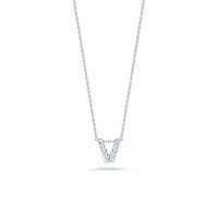 Tiny Treasures Love Letter V White Gold and Diamond Pendant