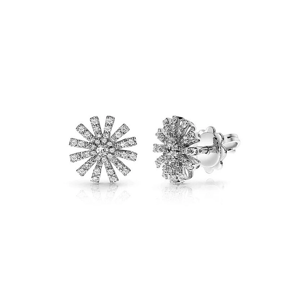 Margherita White Gold and Diamond Pavé Stud Earrings