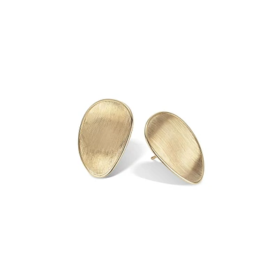 Lunaria Large Yellow Gold Stud Earrings