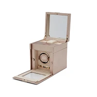 Palermo Rose Gold 1 Piece Watch Winder with Jewellery Storage