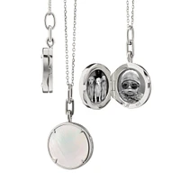 Slim Lockets Brooke Silver and Mother-of-Pearl Pendant