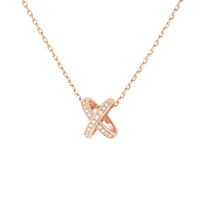 Jeux De Liens Rose Gold and Diamond Pavé Pendant