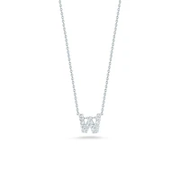 Tiny Treasures Love Letter W White Gold and Diamond Pendant