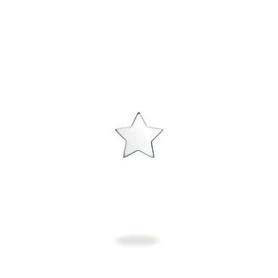 Single Silver Star Stud Earring for Kids