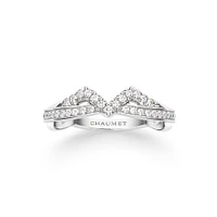 Joséphine Amour d'Aigrette Platinum Diamond Pavé Wedding Band