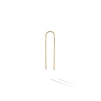 Single Yellow Gold 2-Row Wire Earring