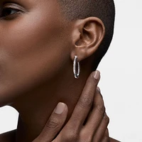 Silver Spiral Hoops