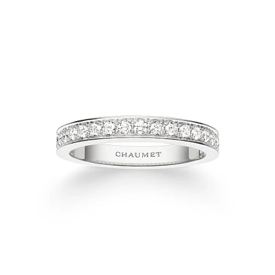 Joséphine Aube Printanière Platinum Diamond Pavé Wedding Band