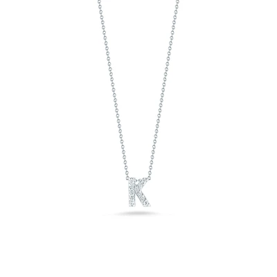 Tiny Treasures Love Letter K White Gold and Diamond Pendant