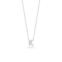 Tiny Treasures Love Letter K White Gold and Diamond Pendant