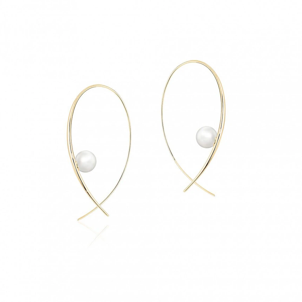 Freshwater Pearl Hoop Earrings