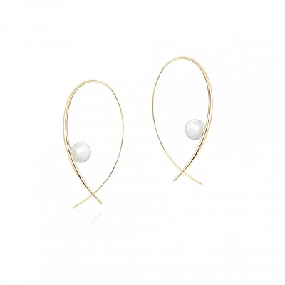 Freshwater Pearl Hoop Earrings