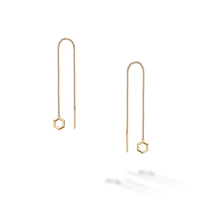 Yellow Gold Threader Earrings