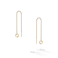 Yellow Gold Threader Earrings