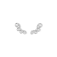 Josephine Ronde D'Aigrettes White Gold and Diamond Stud Earrings