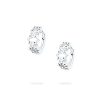 Silver Muse Huggie Earrings