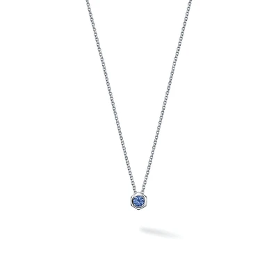 Sapphire and Silver Pendant