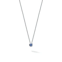 Sapphire and Silver Pendant