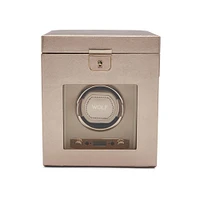 Palermo Rose Gold 1 Piece Watch Winder with Jewellery Storage