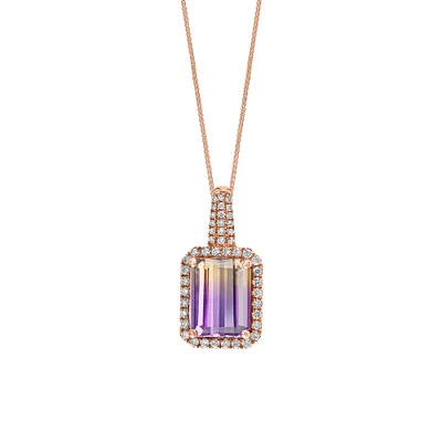 Rose Gold Ametrine Necklace