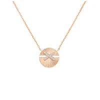 Jeux De Liens Harmony Small Rose Gold and Diamond Sunray Pendant