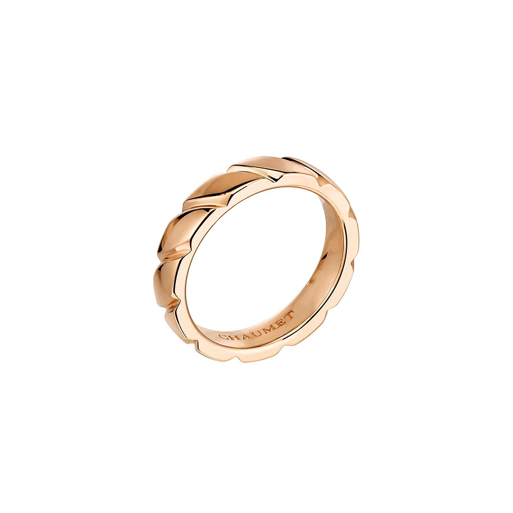 Torsade Rose Gold Wedding Band