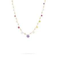 Paradise Yellow Gold and Semi-Precious Gemstone Necklace