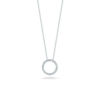 Tiny Treasures Circle of Life 12MM Gold Diamond Circle Necklace