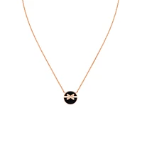 Jeux de Liens Harmony Small Rose Gold Onyx Diamond Necklace