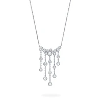 Diamond Bezel Large Drop Necklace