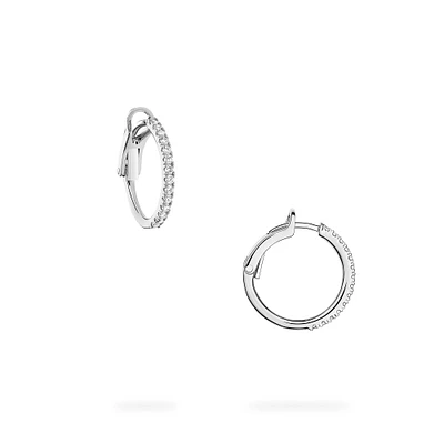 Diamond Hoop Earrings, Small