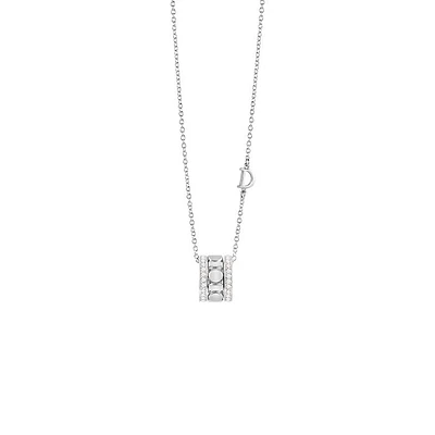 Belle Époque Reel White Gold and Diamond Pavé Pendant