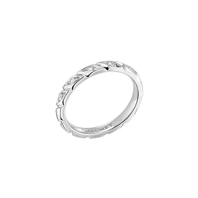 Torsade Platinum Diamond Half Pavé Wedding Band