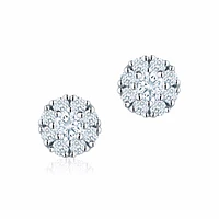 Small Diamond Cluster Earrings for Baby