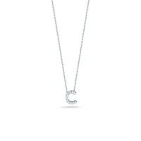 Tiny Treasures Love Letter C White Gold and Diamond Pendant