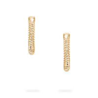 Yellow Gold Spiral Hoops