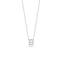 Tiny Treasures Love Letter B White Gold and Diamond Pendant