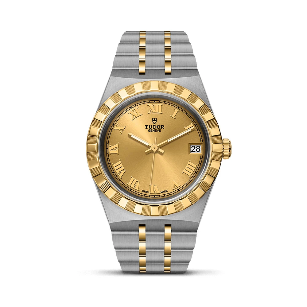 TUDOR Royal Automatic mm Yellow Gold and Stainless Steel