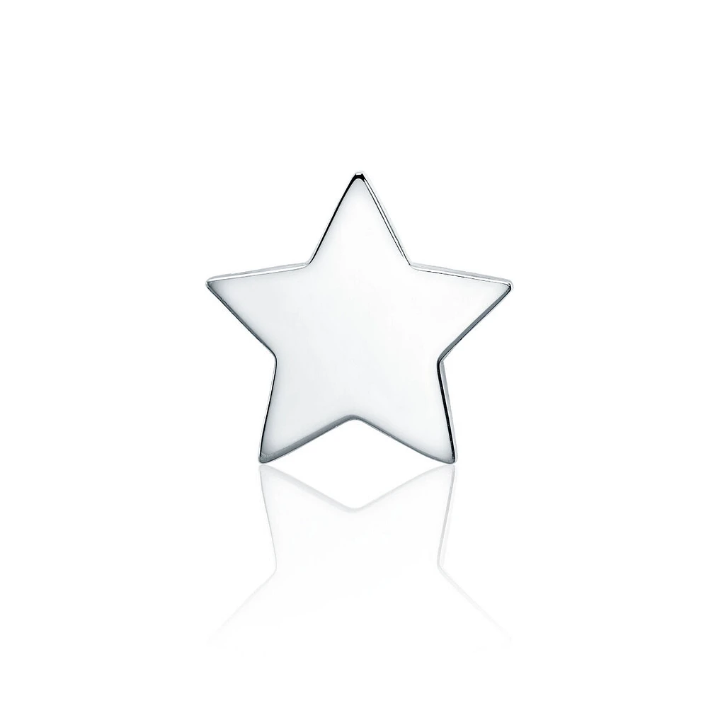 Single Silver Star Stud Earring for Kids