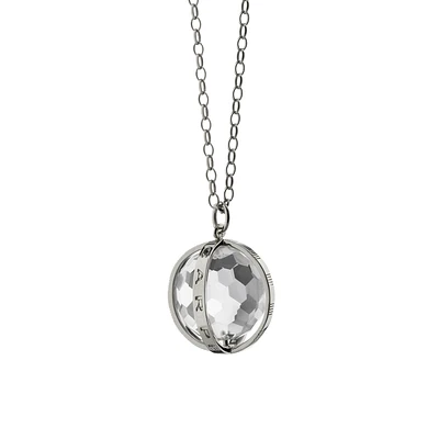 Classic Charm Silver and Crystal Carpe Diem Pendant