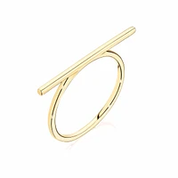 Yellow Gold Bar Ring-7