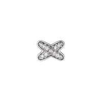 Jeux De Liens White Gold and Diamond Pavé Single Stud Earring